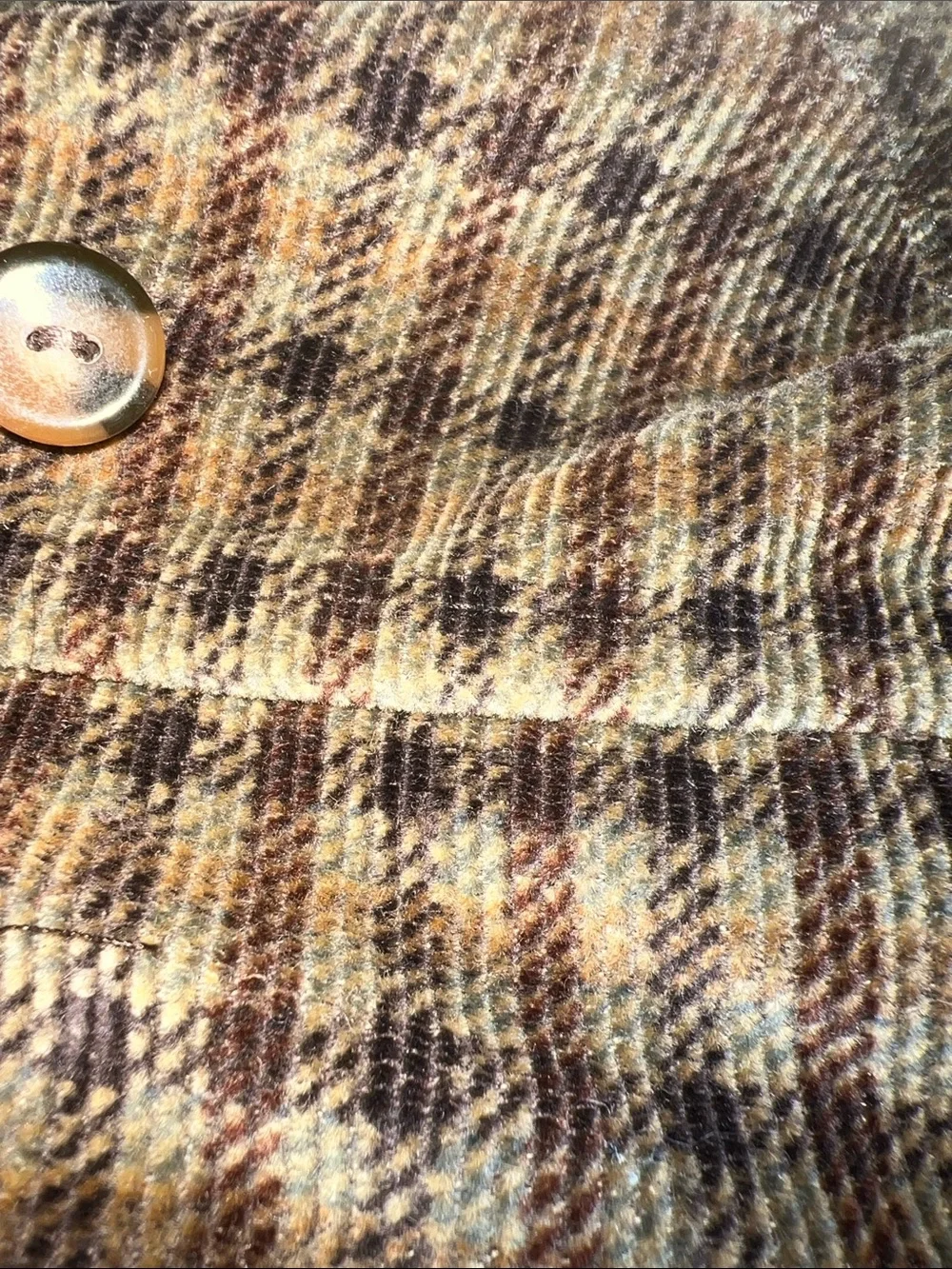 Cozy Toes Vintage Brown Plaid Corduroy Cap with Ear Flap - Winter Hat